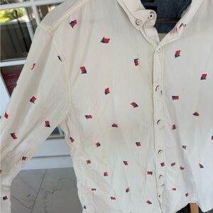 Men's American Flag Button Up Shirt